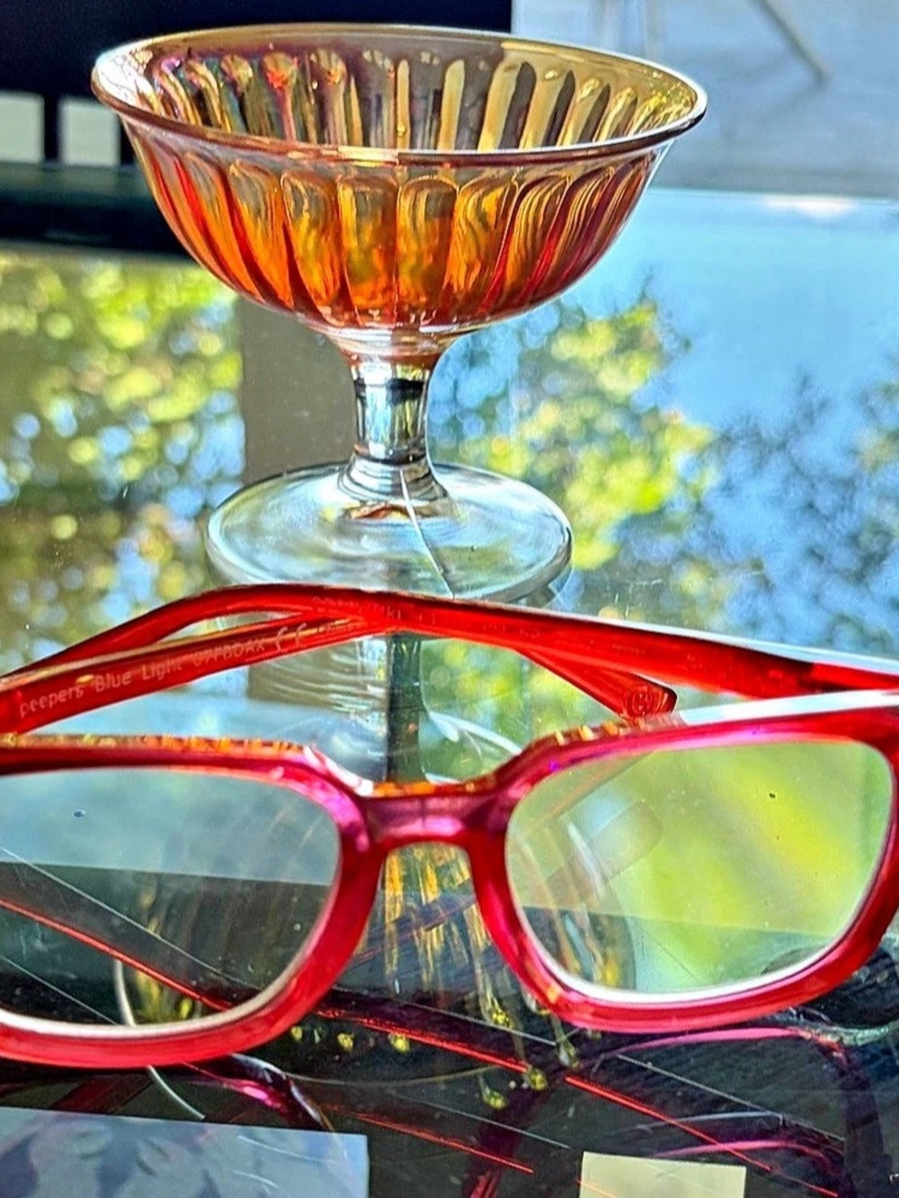 Peepers Blue Light Red Glasses